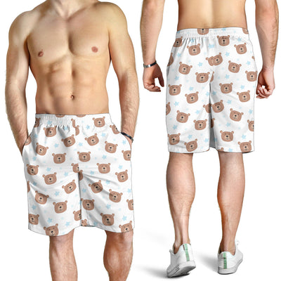 Bear Pattern Print Design BE02 Mens Shorts