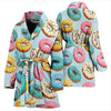 Donut Pattern Print Design DN05 Women Bathrobe