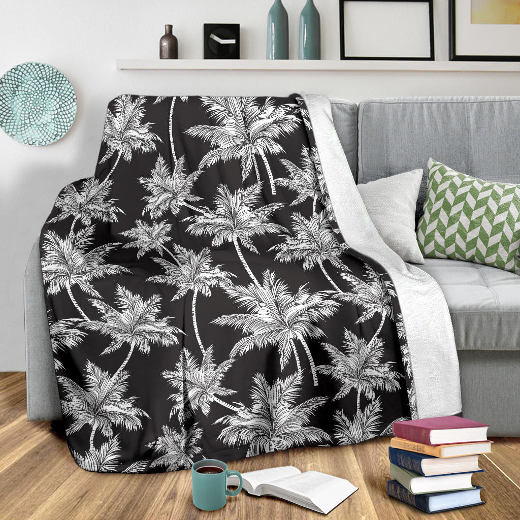 Palm Tree Pattern Print Design PT03 Fleece Blanket