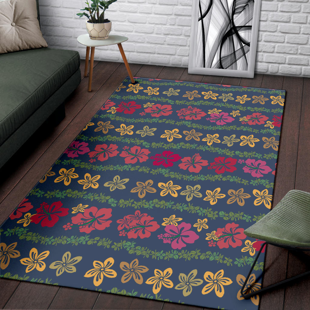 Hawaiian Themed Pattern Print Design H018 Area Rugs
