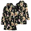 Lily Pattern Print Design LY05 Women Bathrobe