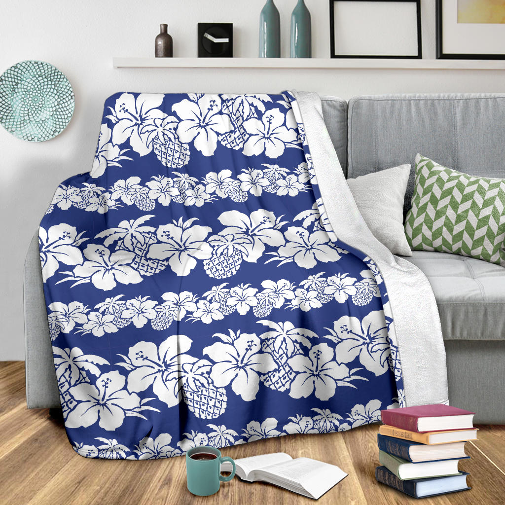 Hawaiian Themed Pattern Print Design H07 Fleece Blanket