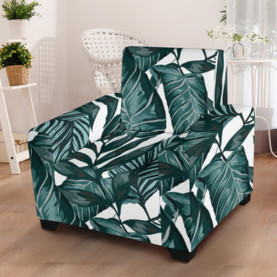 Tropical Palm Leaves Pattern Armchair Slipcover