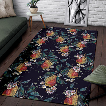 Pear Pattern Print Design PE02 Area Rugs