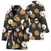 Daisy Pattern Print Design DS04 Women Bathrobe