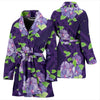 Morning Glory Pattern Print Design MG03 Women Bathrobe