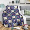 lotus Boho Pattern Print Design LO08 Fleece Blanket