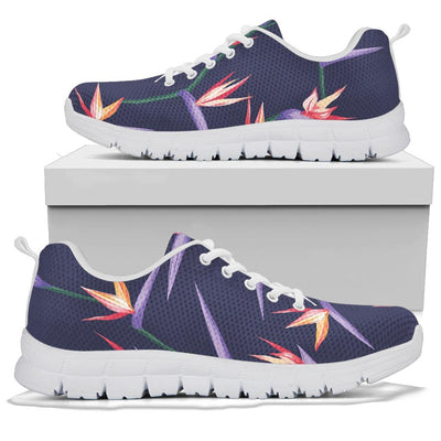 Bird Of Paradise Pattern Print Design BOP015 Sneakers White Bottom Shoes