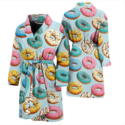 Donut Pattern Print Design DN05 Men Bathrobe