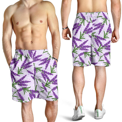 Lavender Pattern Print Design LV02 Mens Shorts