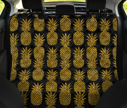 Gold Pineapple Pattern Print Design PP011 Rear Dog  Seat Cover