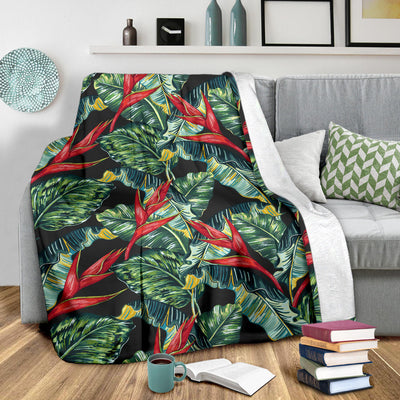 Bird Of Paradise Pattern Print Design BOP06 Fleece Blanket