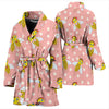 Bee Pattern Print Design BEE07 Women Bathrobe