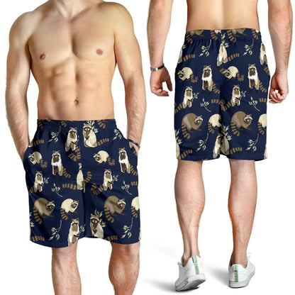 Raccoon Pattern Print Design A06 Mens Shorts