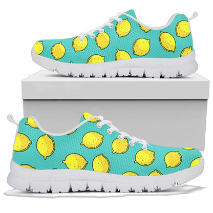 Lemon Pattern Print Design LM04 Sneakers White Bottom Shoes