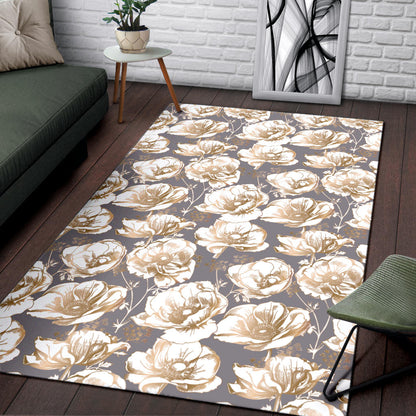 Anemone Pattern Print Design AM05 Area Rugs