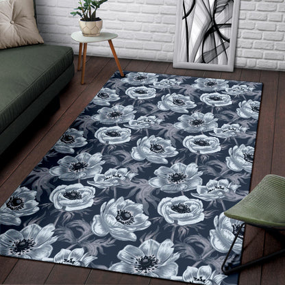 Anemone Pattern Print Design AM09 Area Rugs