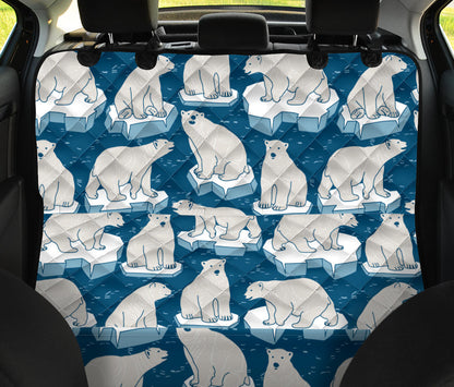 Polar Bear Pattern Print Design PB03 Rear Dog  Seat Cover