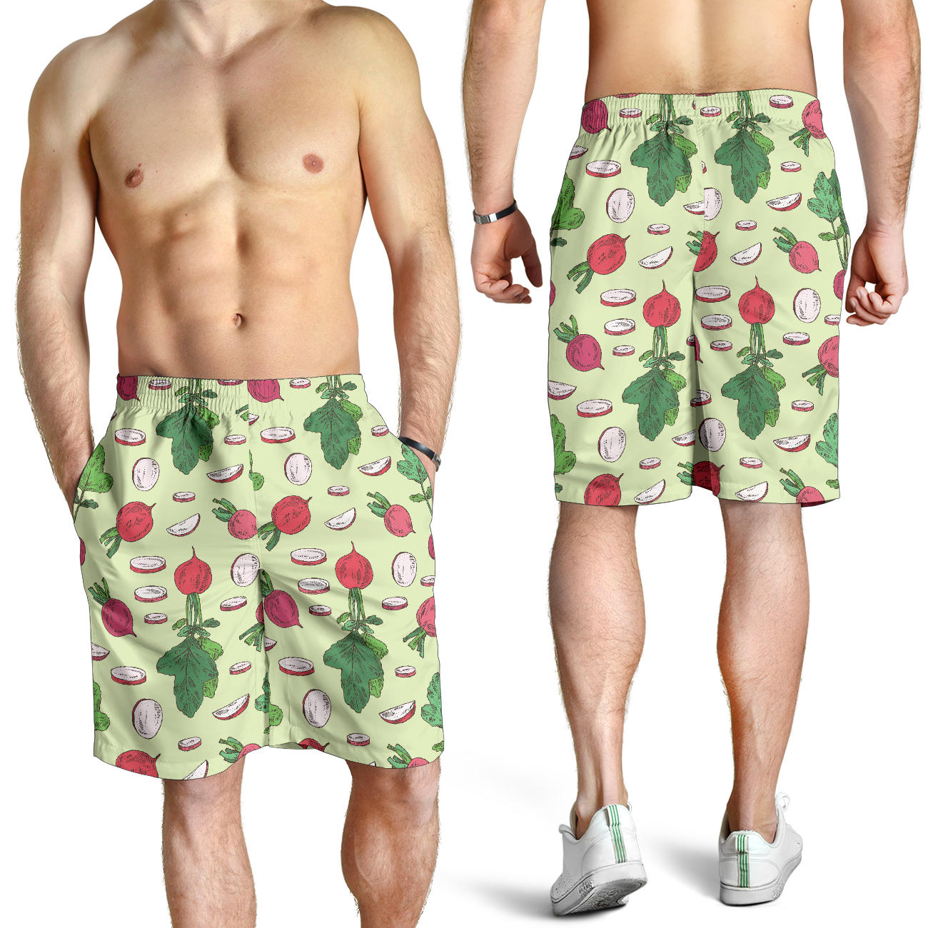 Radish Pattern Print Design A04 Mens Shorts