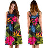 Bird Of Paradise Pattern Print Design BOP014 Midi Dress