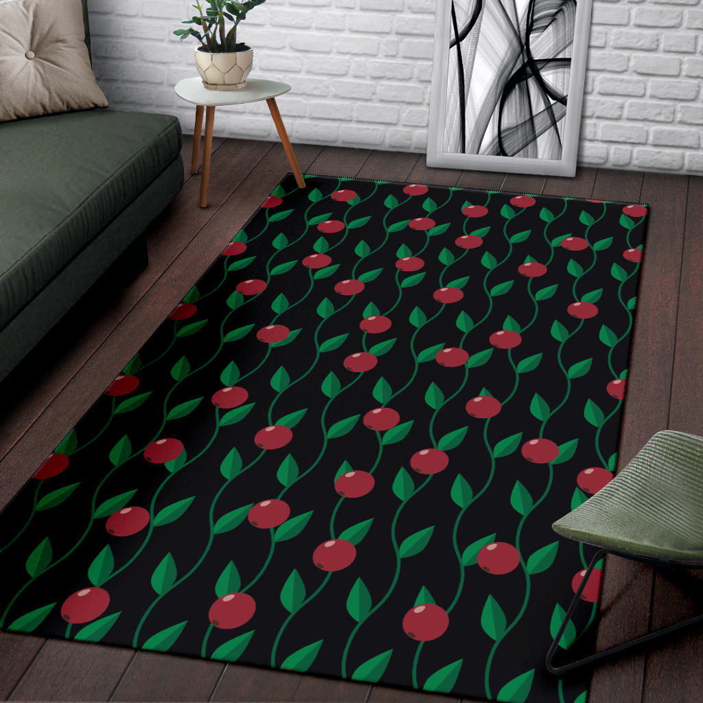 Cranberry Pattern Print Design CB01 Area Rugs