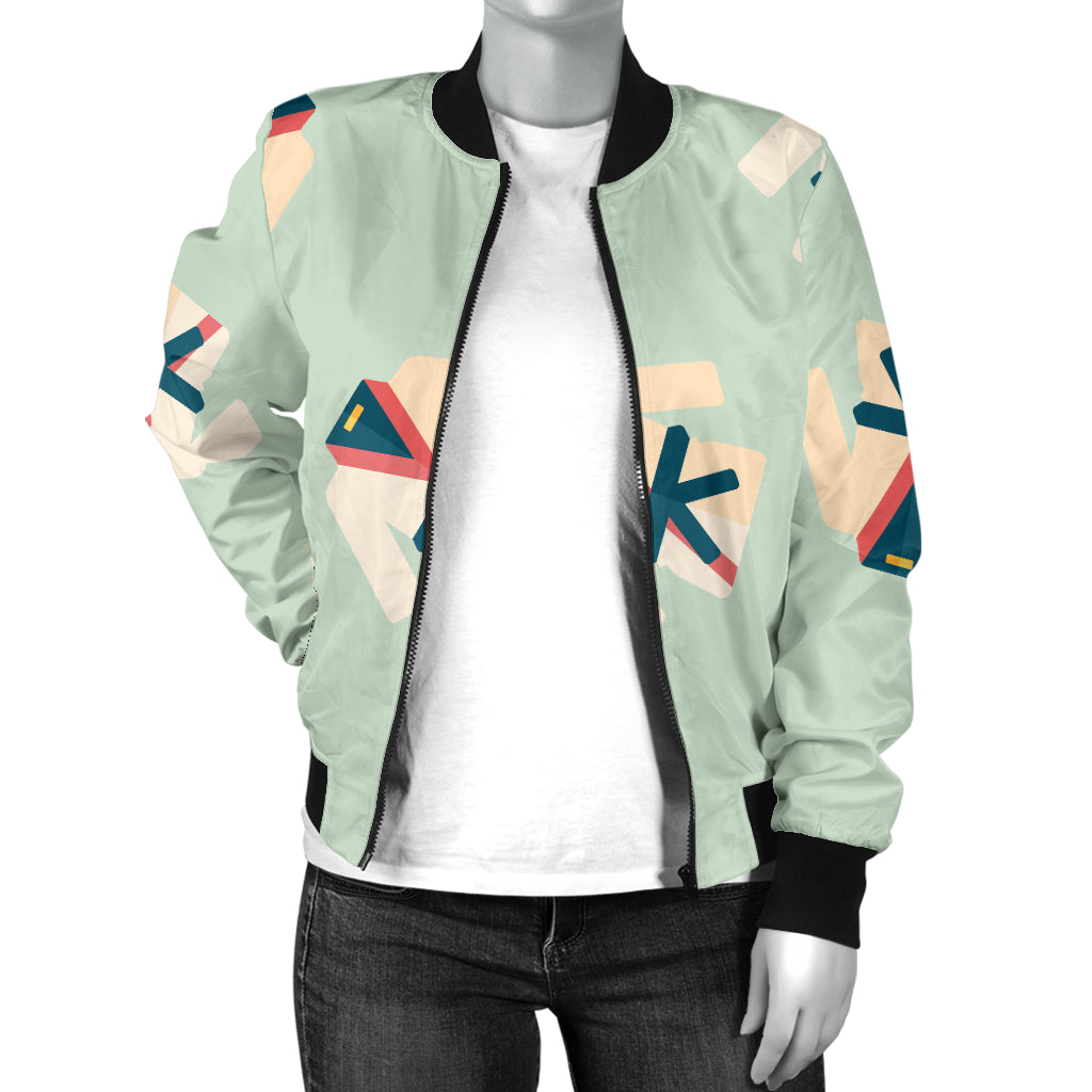 Karate Pattern Print Design 02 Women's Bomber Jacket