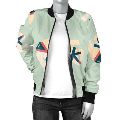 Karate Pattern Print Design 02 Women's Bomber Jacket
