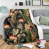 Tropical Flower Pattern Print Design TF014 Fleece Blanket