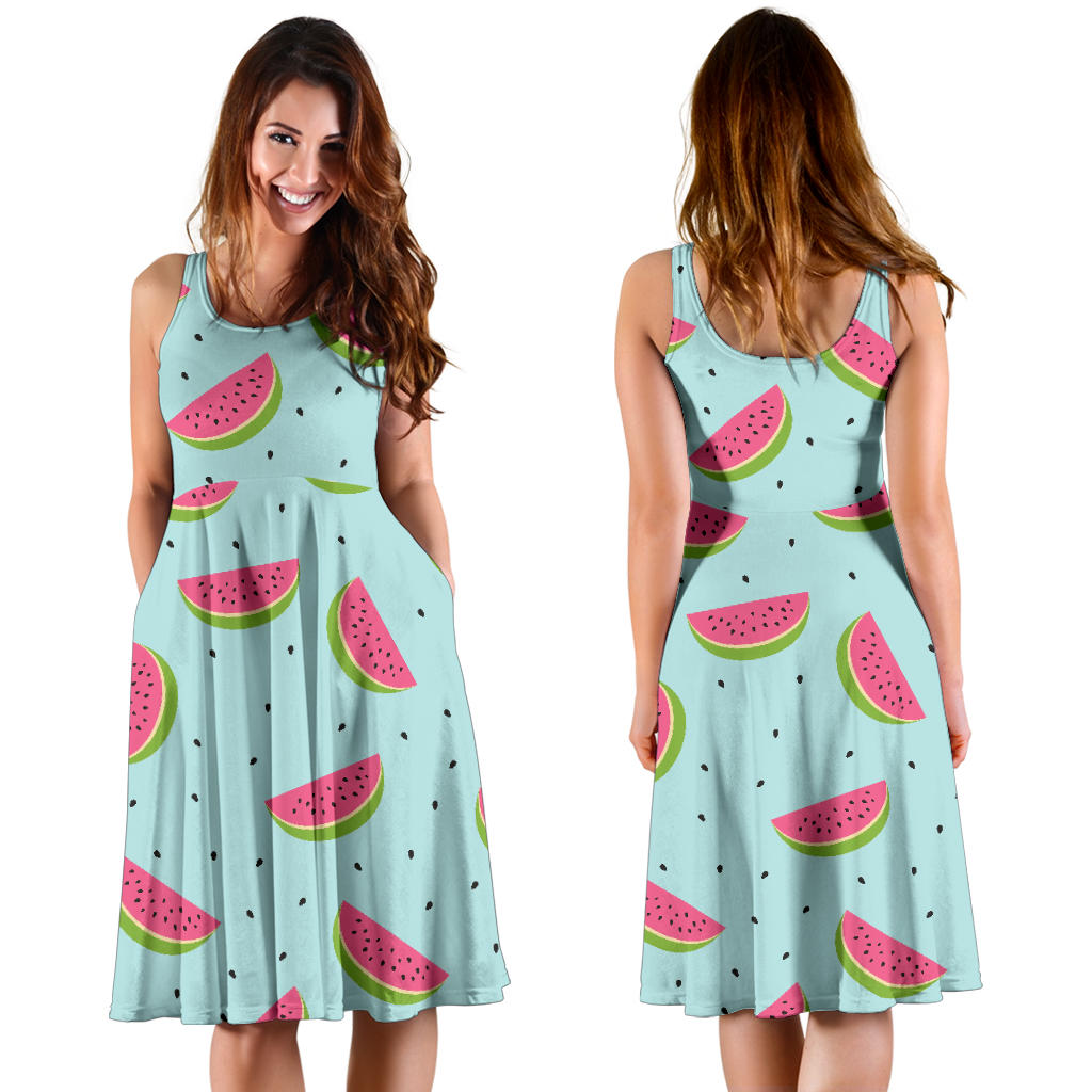 Watermelon Pattern Print Design WM06 Midi Dress