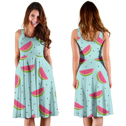 Watermelon Pattern Print Design WM06 Midi Dress