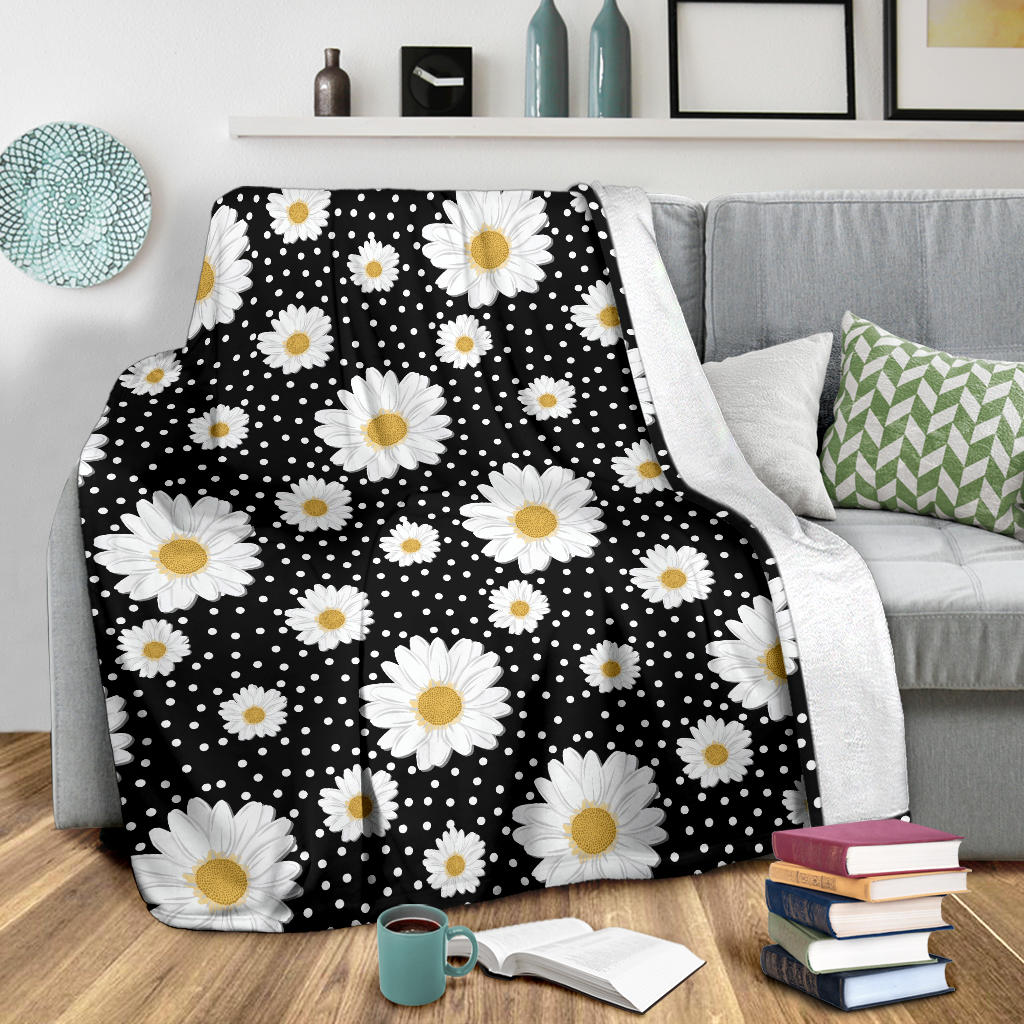 Daisy Pattern Print Design DS02 Fleece Blanket