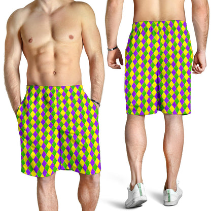 Mardi Gras Pattern Print Design 01 Mens Shorts