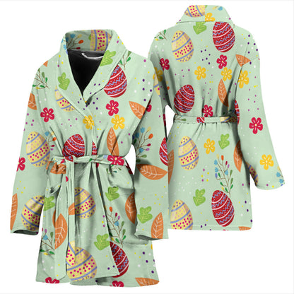 Easter Eggs Pattern Print Design RB07 Women Bathrobe