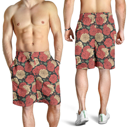 Camellia Pattern Print Design CM01 Mens Shorts