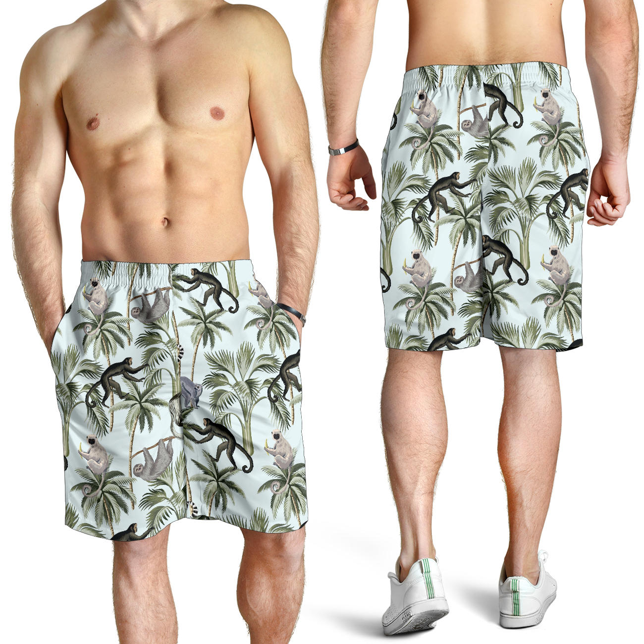 Rainforest Pattern Print Design RF04 Mens Shorts