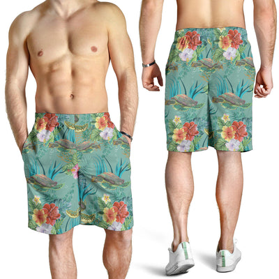 Sea Turtle Pattern Print Design T012 Mens Shorts