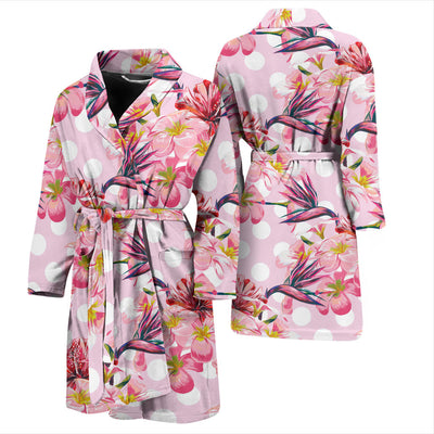 Bird Of Paradise Pattern Print Design BOP011 Men Bathrobe