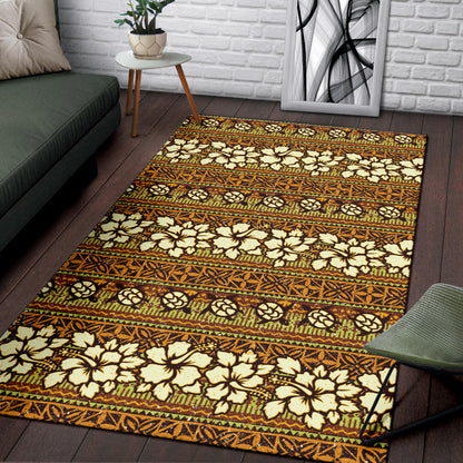 Hawaiian Themed Pattern Print Design H015 Area Rugs
