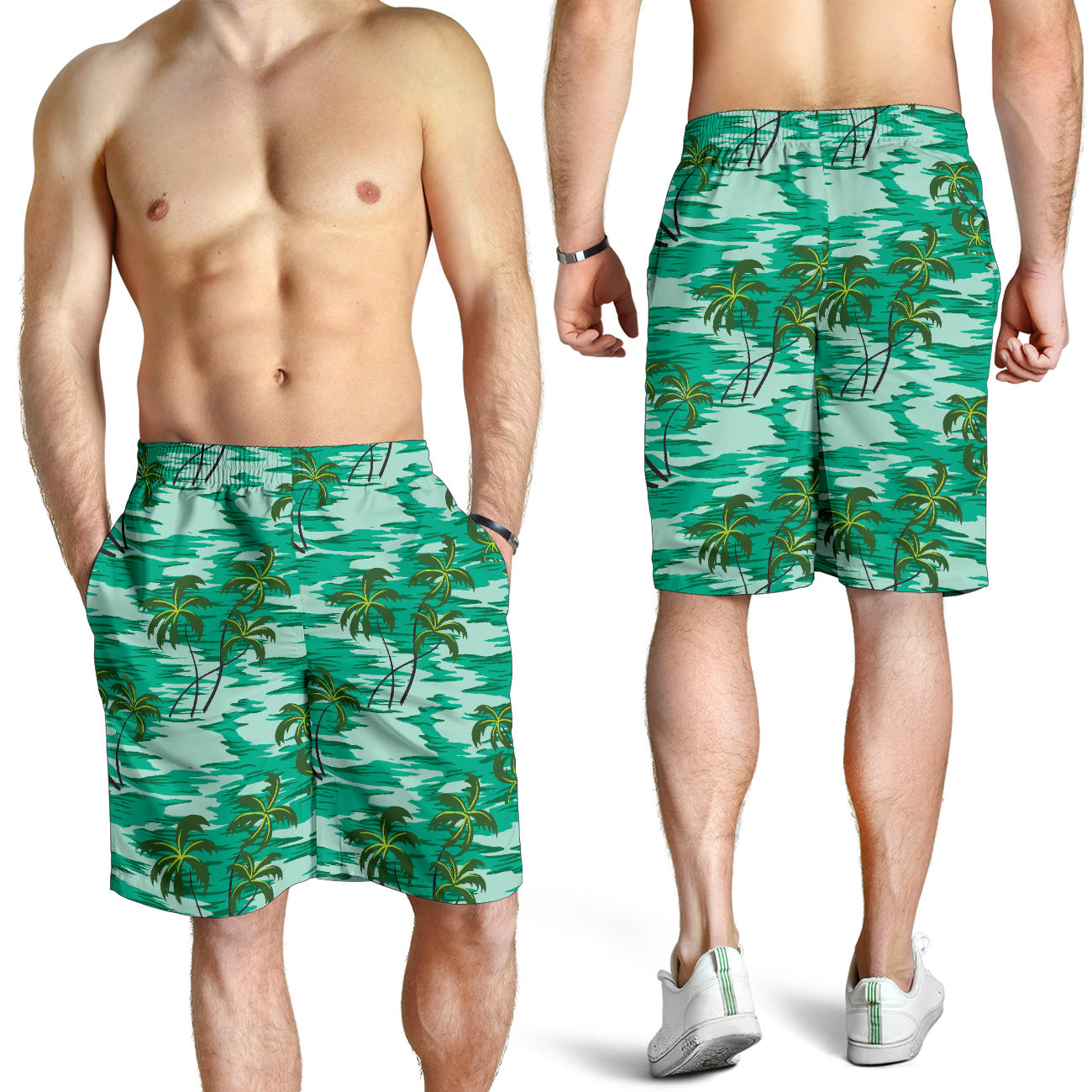 Palm Tree Pattern Print Design A01 Mens Shorts