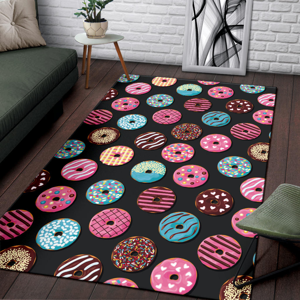 Donut Pattern Print Design DN02 Area Rugs