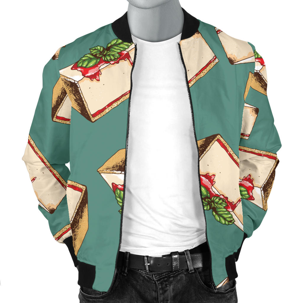Cheesecake Pattern Print Design CK02 Men Bomber Jacket