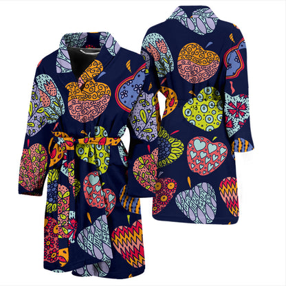Apple Pattern Print Design AP05 Men Bathrobe