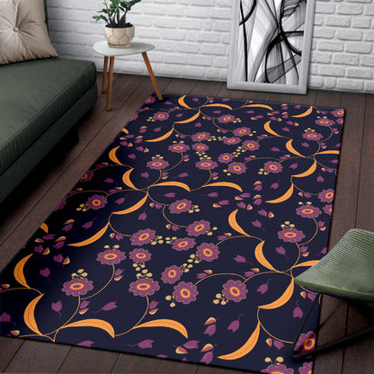 Anemone Pattern Print Design AM012 Area Rugs
