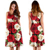 Rose Pattern Print Design RO06 Midi Dress