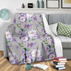 Lilac Pattern Print Design LI07 Fleece Blanket