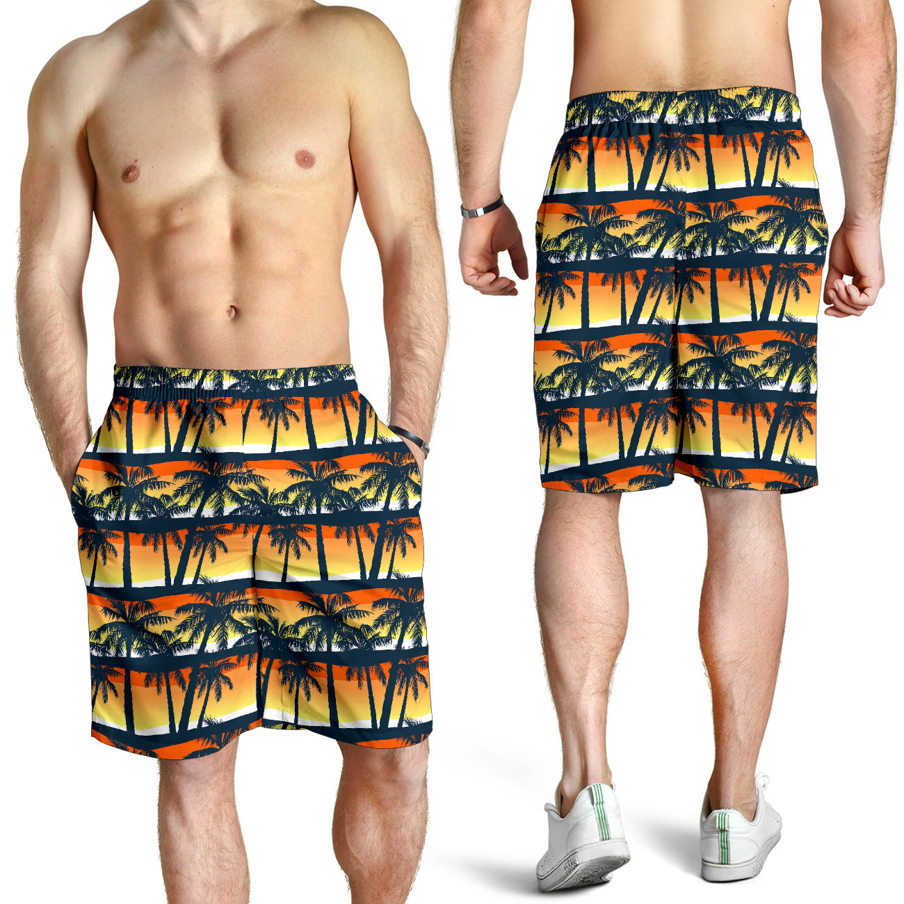 Palm Tree Pattern Print Design PT011 Mens Shorts