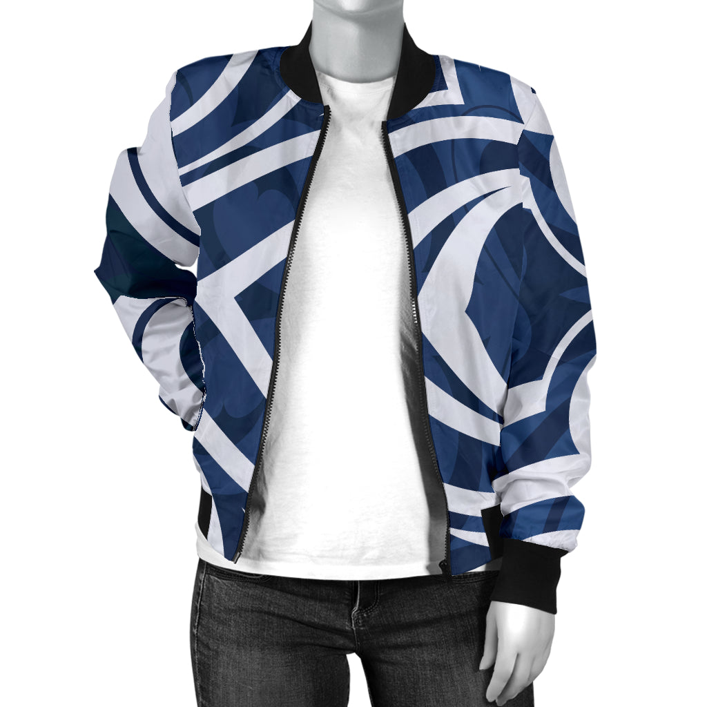 Maori Pattern Print Design 01 Women's Bomber Jacket