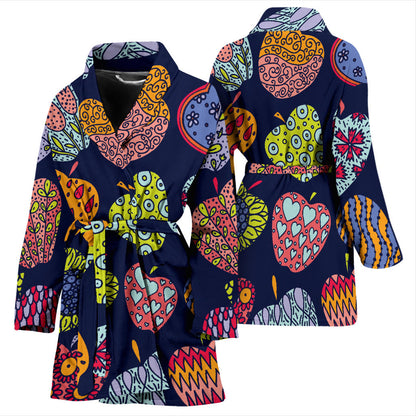 Apple Pattern Print Design AP05 Women Bathrobe