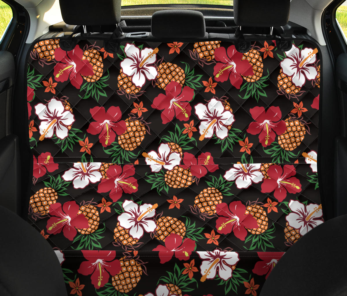Hawaiian Themed Pattern Print Design H013 Rear Dog  Seat Cover