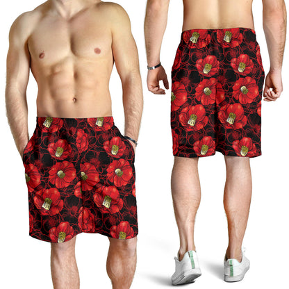 Camellia Pattern Print Design CM06 Mens Shorts
